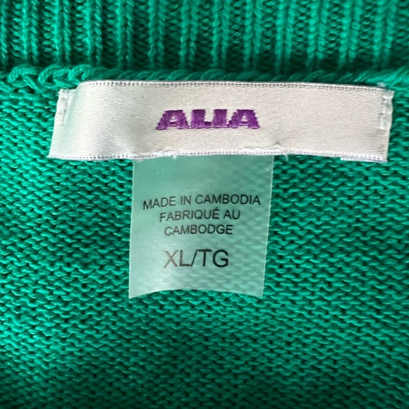 SZ XL ALIA GREEN SWEATER CARDIGAN - Picture 10 of 10